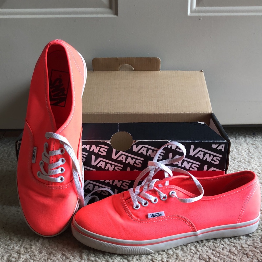Neon Salmon Colored Vans